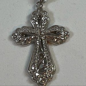 Diamond Cut 925 Silver Cross Pendant